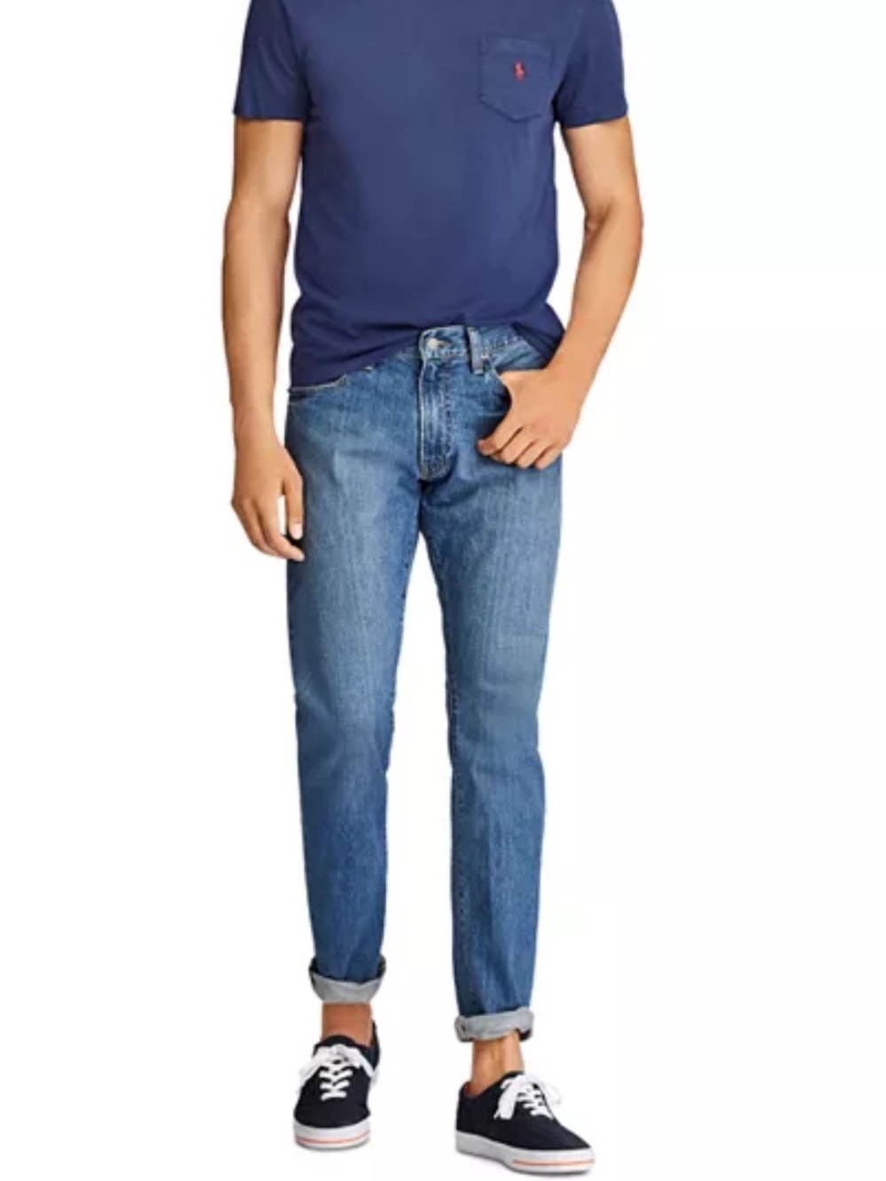 Polo Ralph Lauren The Varick Slim Straight Blue Denim Jeans Size 40x32 NWT